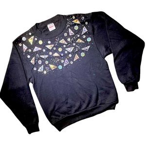 Shiny Sparkle gold and silver embellished sweatshirt